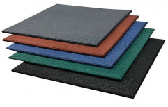 Sports flooring Rubber tiles, For Gym, Size: 500mmx500mm