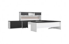 Black And White Wood Wooden Computer Office Tables