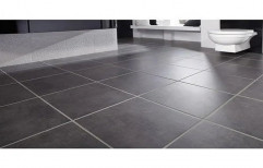 Black Bathroom Ceramic Floor Tile, Glossy, Thickness: 12 mm