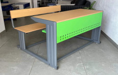 Metal Student Desk, With Storage