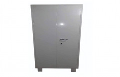 No. Of Shelves: 4 Shelves With Locker Stainless Steel Office Almirah, Without Mirror