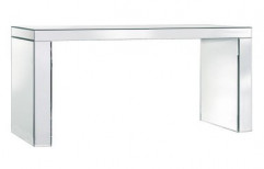 Stainless Steel Rectangular Venetian Glass Console Table