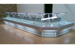 Stainless Steel Refrigerated Display Counter, for Restaurant