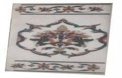 White marble Inlay border, For Indoor, Waterproof