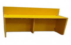 Wooden Yellow Office Computer Desk, Without Storage