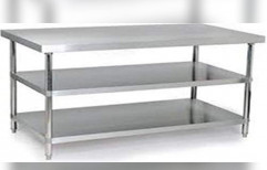 Adhunika Furniture Polished Stainless Steel Tables, For Canteen