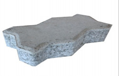 Grey Zig Zag Concrete Paver Block, Thickness: 80 mm