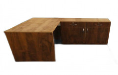 Rectangular Wooden Office Computer Table, With Storage