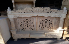 seven and oxide and plywood Traditional Hand Carved Wooden Temple, For Home, Size: 24*15*24 Inch