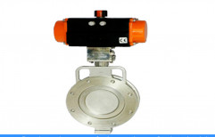Pneumatic Operated, Actuated Butterfly Valve