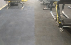 Super Flooring Matte Gym Interlocking Rubber Tiles, 2.77 sq ft, Size/Dimension: 20" X 20"