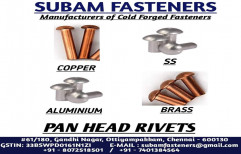 Material: Mild steel,stainlesssteel,copper,aluminum,brass Round Pan Head Rivets, Size: 6mm To 150mm