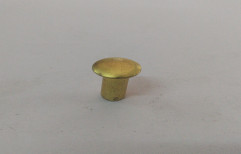 Round Golden Brass Head Solid Rivet, Size: 3.85 Mm
