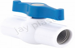 White and Blue UPVC Threaded End Ball Valve, Size: 55 Mm