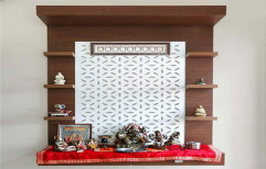 Wooden Brown Pooja Unit, Size: 5 x 2 feet