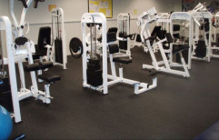 Black Rubber Flooring Tile For Gym