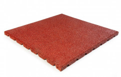 Brown Plain Playground Rubber Tiles