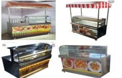 Glass Silver SS Snacks Display Counter, For Shop