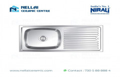 Nirali Stainless Steel Elegance Ultra Satin Big Kitchen Sink (915 X 510 Mm)