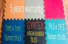 Square Gymtex Virgin Rubber Tile