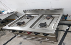 Stainless Steel 4 Burner Gas Stove Make Atlay