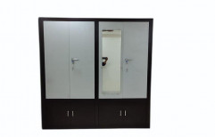 With Locker 5 Shelves Steel Mirror Almirah