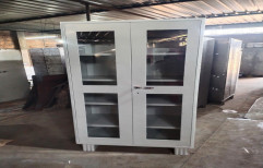 Without Locker Steel Glass Door Almirah, 4 Shelves