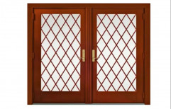 18mm Red Home Wooden Window, 3.5 X 3.5 Feet, Hardwood