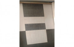 Cream And Grey 1.5 Inch Ceramic Floor Tiles, Matte, Anti Slip