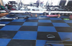 Gymnastics Black Rubber tiles, For Gym, Size: 50cmx50cm