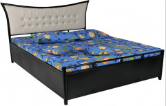 iron King Size Metal Double Bed, With Storage