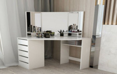 Metal Wooden Dressing Table With Drawers, Size: 10x15