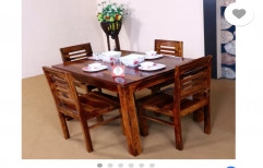 Sheesham Wood 4 Seater Dining Plain Table
