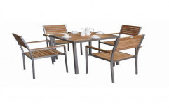 Square Wooden Dining Table Set
