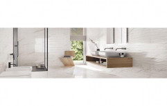 White Matt Bathroom Ceramic Floor Tile, Thickness: 10-15 mm