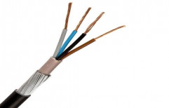 Black PVC Armoured Electric Cable for Industrial, Number Of Cores: Upto 4 Core