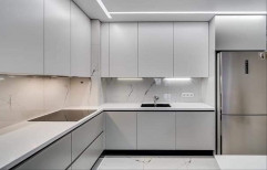 Modern L-Shape Wooden Modular Kitchen