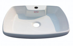 Rectangular White Ceramic Wash Basin
