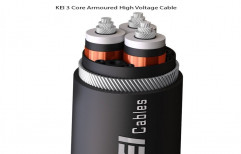 KEI 3 Core Armoured High Voltage Cable, 4 sq mm