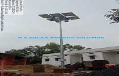 Round Semi Integrated Solar LED High Mast Light With Pole, For Highway, 9m