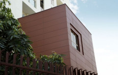 Brown Wooden Hpl Exterior Wall Cladding Panels, Thickness: 5.5MM