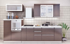 Straight Modern Acrylic Solid Surface Modular Kitchen Cabinets